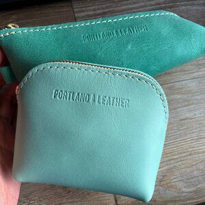 Bundle - New Portland Leather Goods Alpine Reef + Luna Small Pouch Mint
